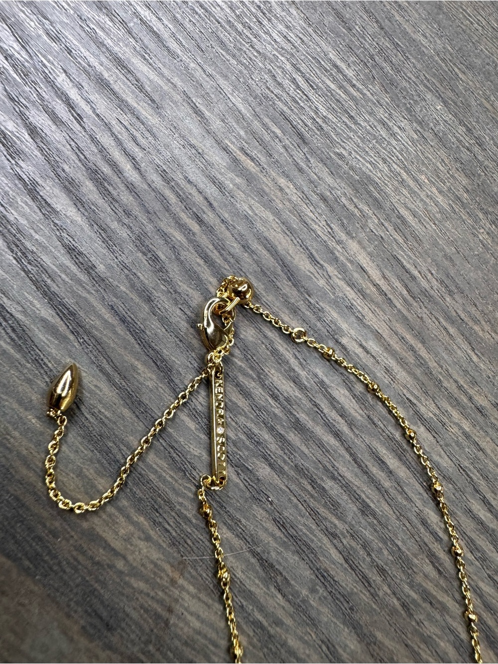NEW Kendra Scott Gold Necklace and Stud Earrings with Pale Green Stones - Picture 3 of 5